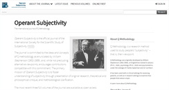 Desktop Screenshot of operantsubjectivity.org