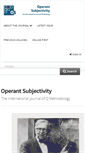 Mobile Screenshot of operantsubjectivity.org